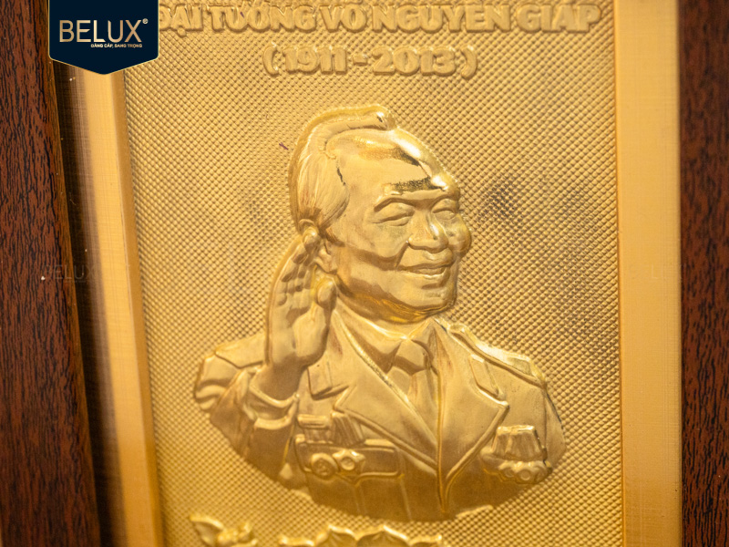 Tranh Bác Giáp bằng đồng 20x15cm